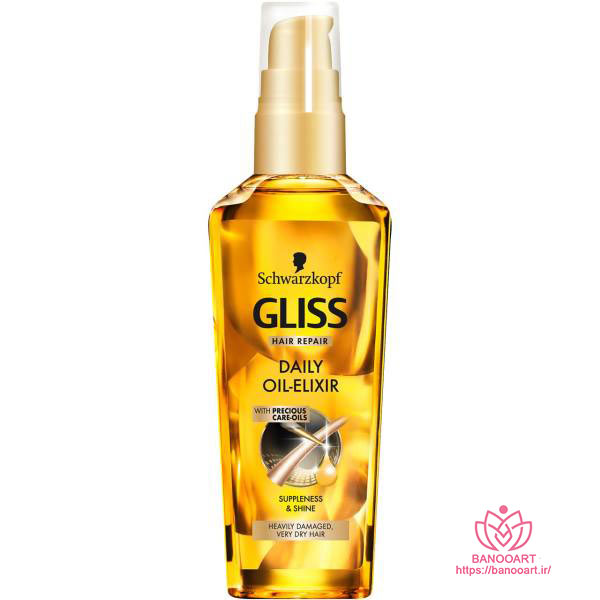 روغن ترمیم کننده موی خشک و آسیب دیده گلیس سری Hair Repair مدل Daily حجم 75 میلی لیتر