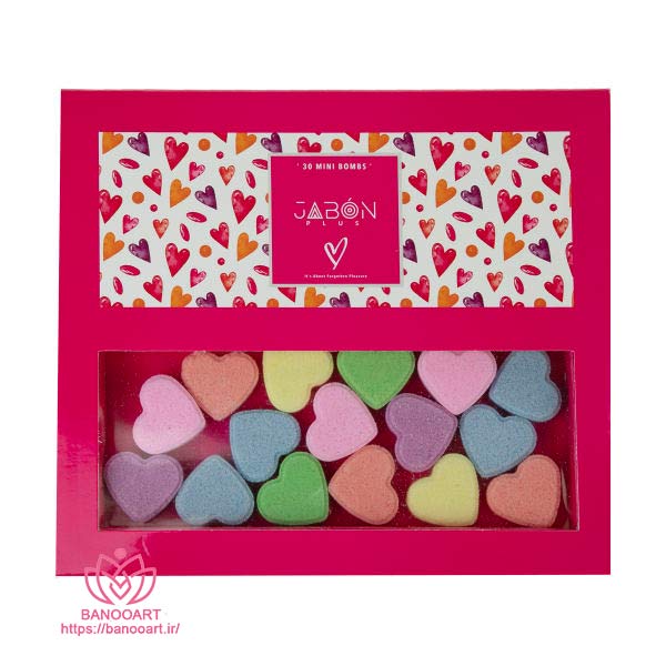 کوکتل مانیکور ژبن پلاس مدل Heart وزن 210 گرم بسته 30 عددی