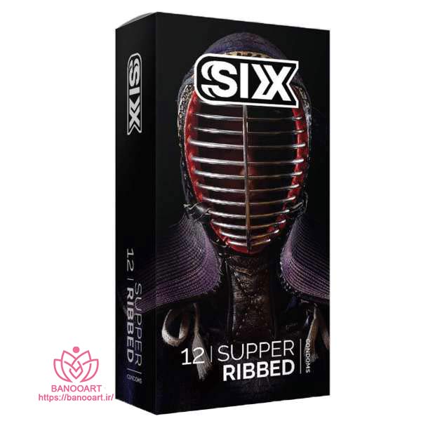 کاندوم سیکس مدل Super Ribbed بسته 12 عددی